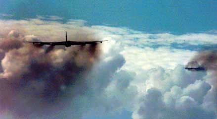 Smoking Boeing B-52 Stratofortress BUFF Bomber