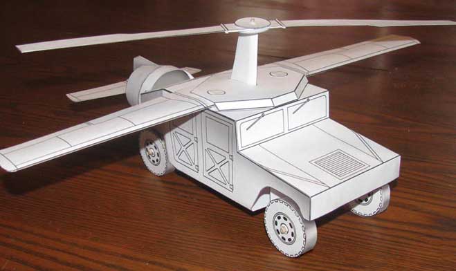 Flying Humvee downloadable cardmodel