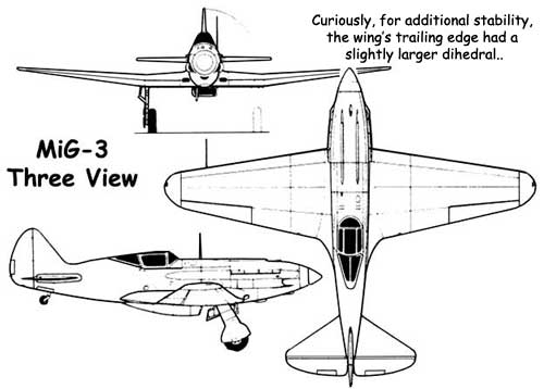 MiG-3 3view