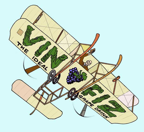 Wright Model B "Vin Fiz" artwork by Derek Roberts