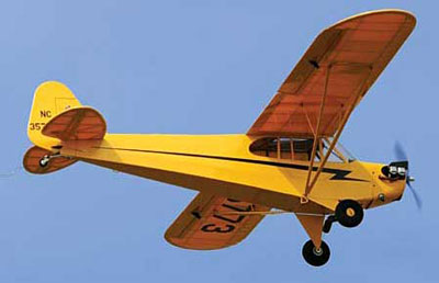 Piper Cub In Flight