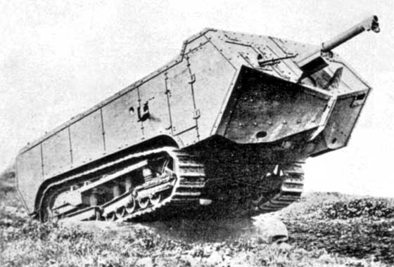 St-Chamond WWI Tank on the move looking for trouble