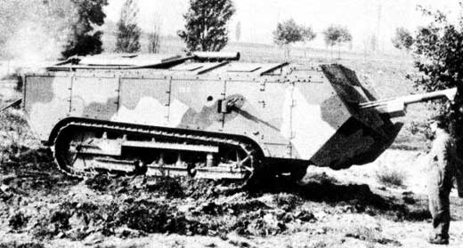 St-Chamond tank sitting static